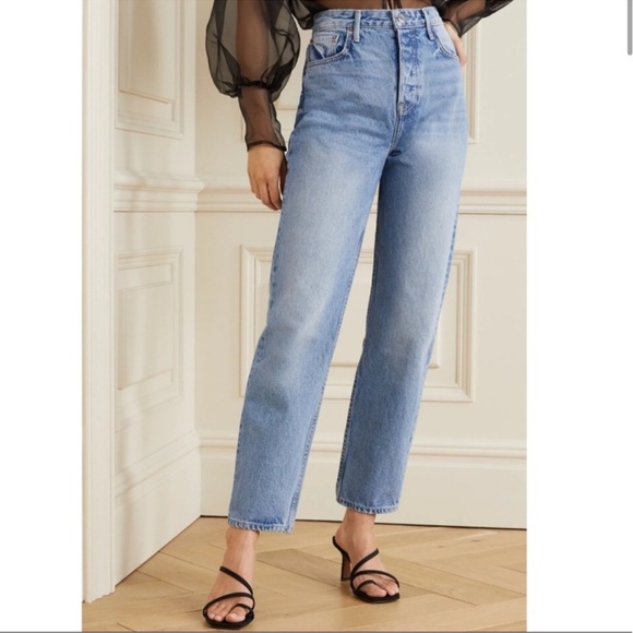 GRLFRND Devon High Rise Straight Leg Jeans in Wear Me Out Wash - Picture 3 of 11